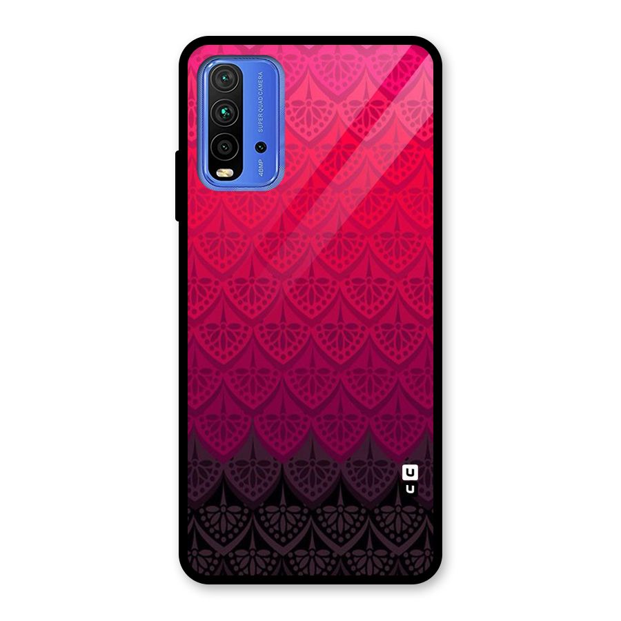 Shades Red Design Glass Back Case for Redmi 9 Power
