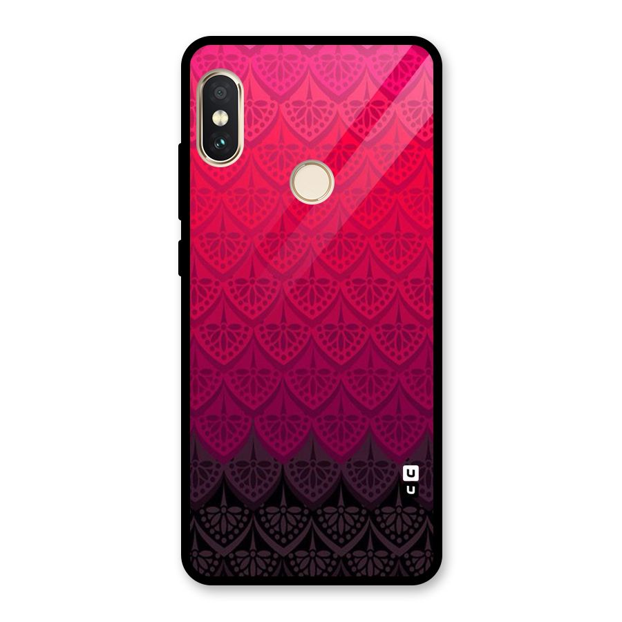 Shades Red Design Glass Back Case for Redmi Note 5 Pro