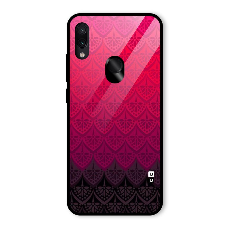 Shades Red Design Glass Back Case for Redmi Note 7 Pro