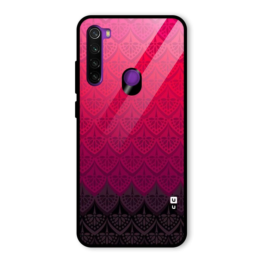 Shades Red Design Glass Back Case for Redmi Note 8