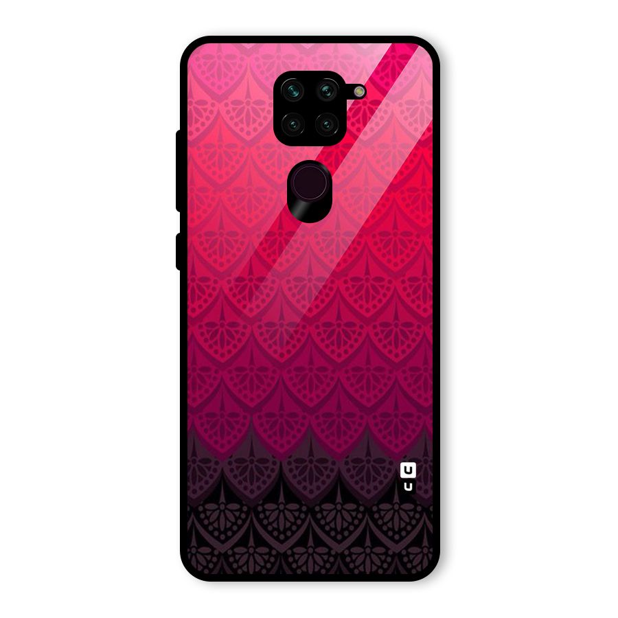 Shades Red Design Glass Back Case for Redmi Note 9