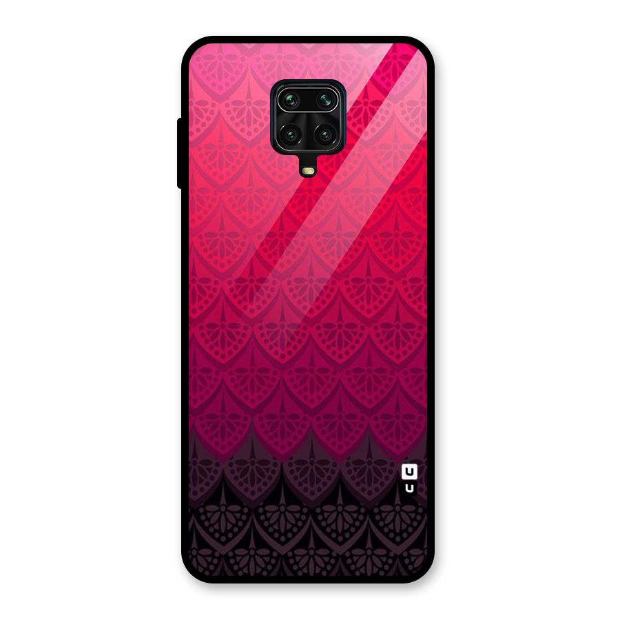 Shades Red Design Glass Back Case for Redmi Note 9 Pro
