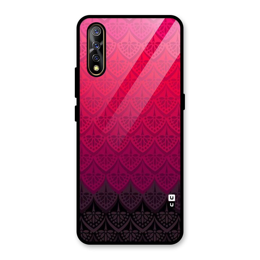 Shades Red Design Glass Back Case for Vivo S1