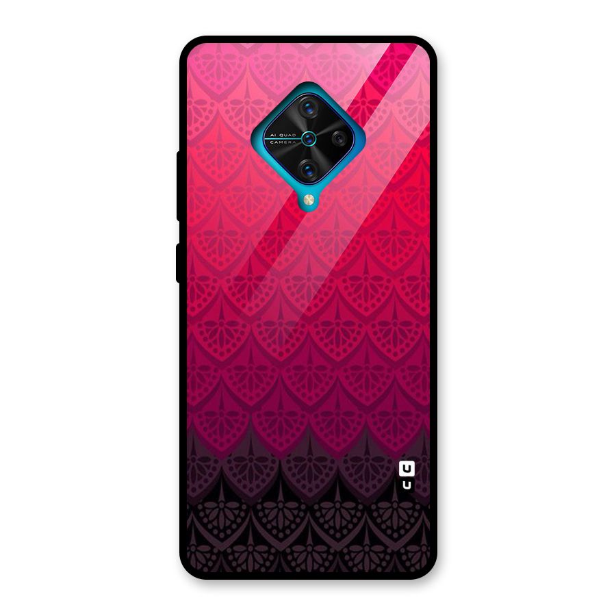 Shades Red Design Glass Back Case for Vivo S1 Pro