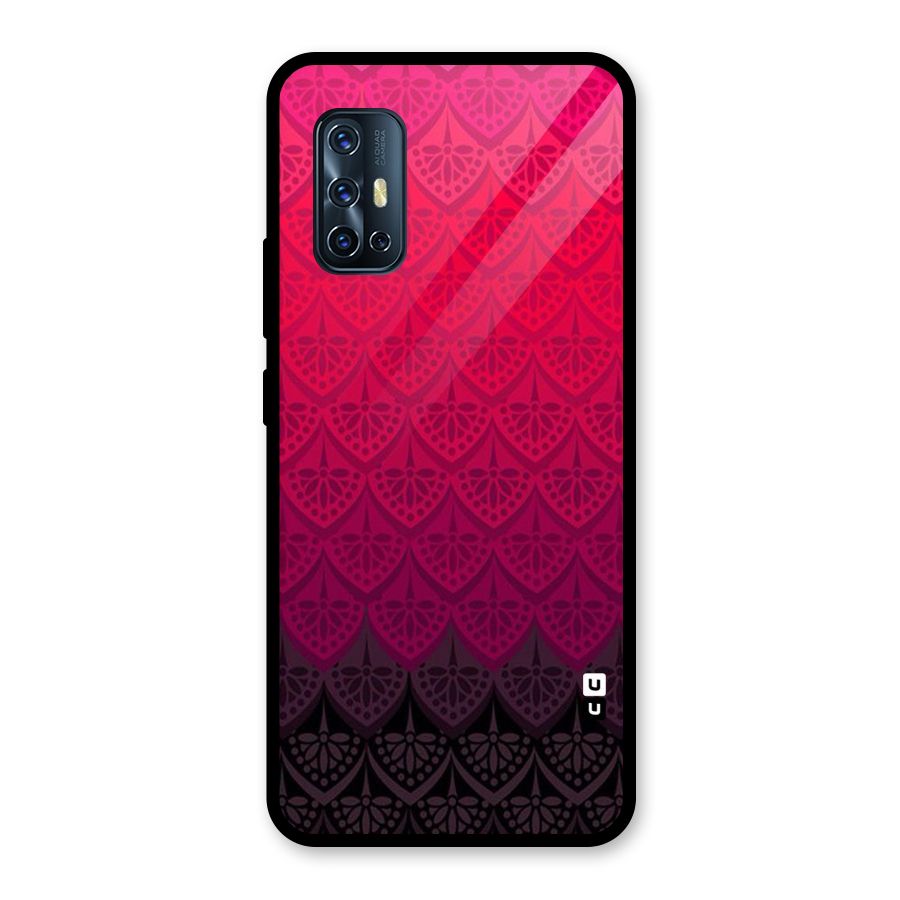 Shades Red Design Glass Back Case for Vivo V17