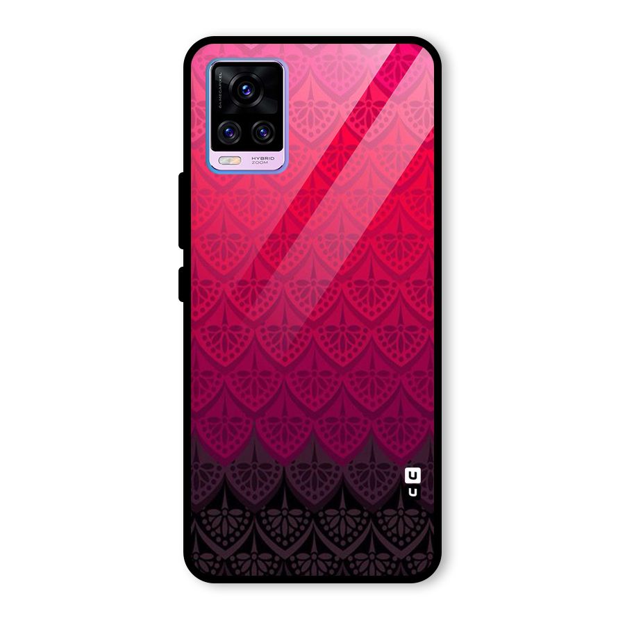 Shades Red Design Glass Back Case for Vivo V20 Pro