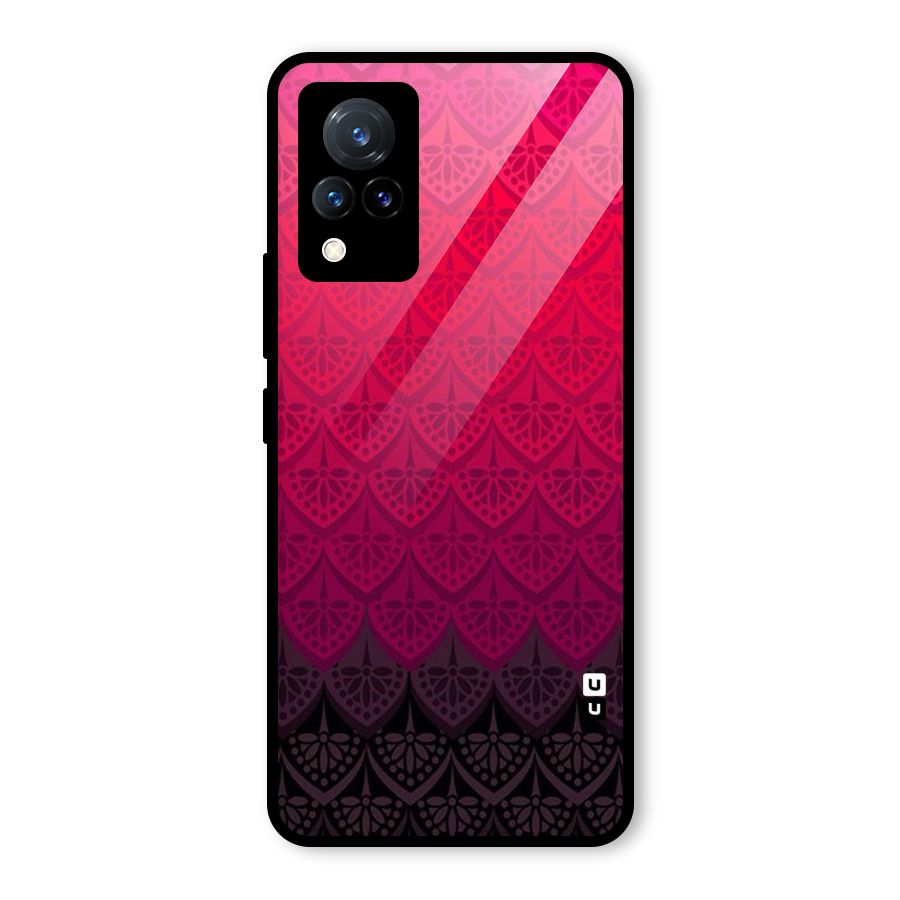 Shades Red Design Glass Back Case for Vivo V21 5G
