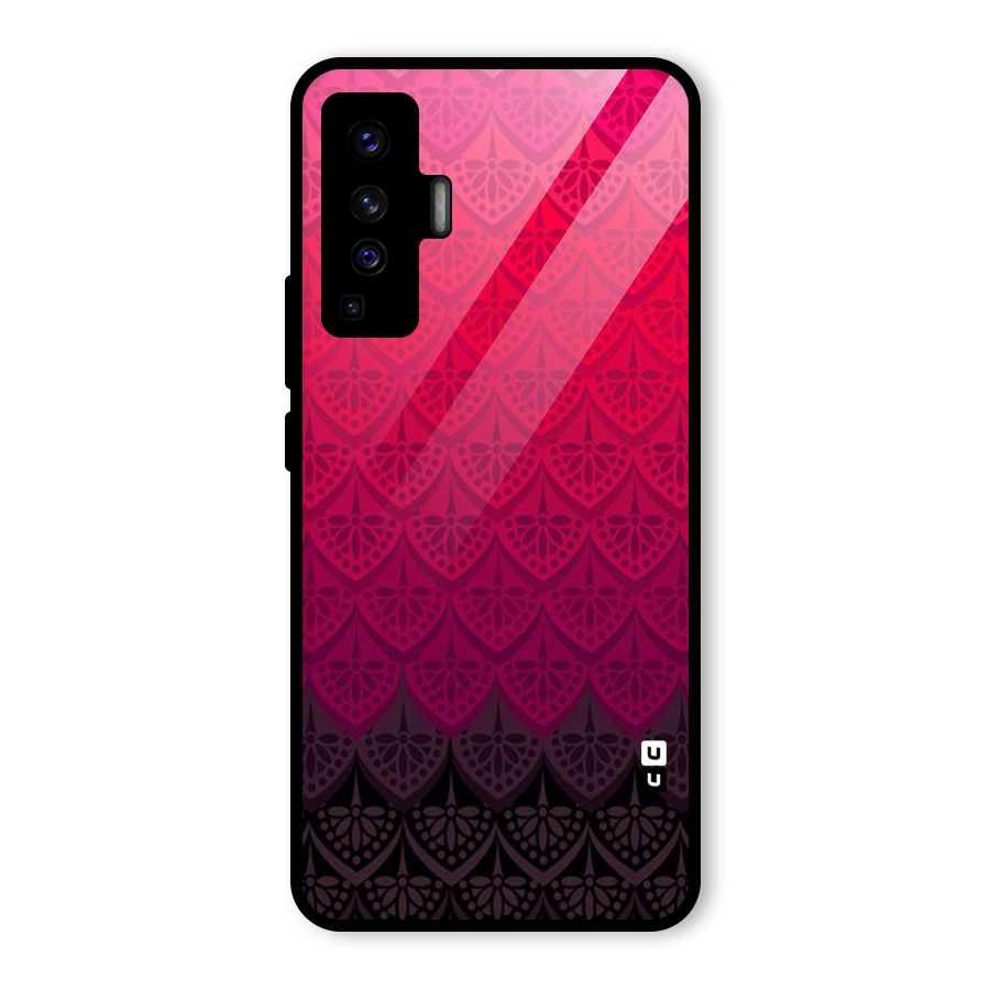 Shades Red Design Glass Back Case for Vivo X50