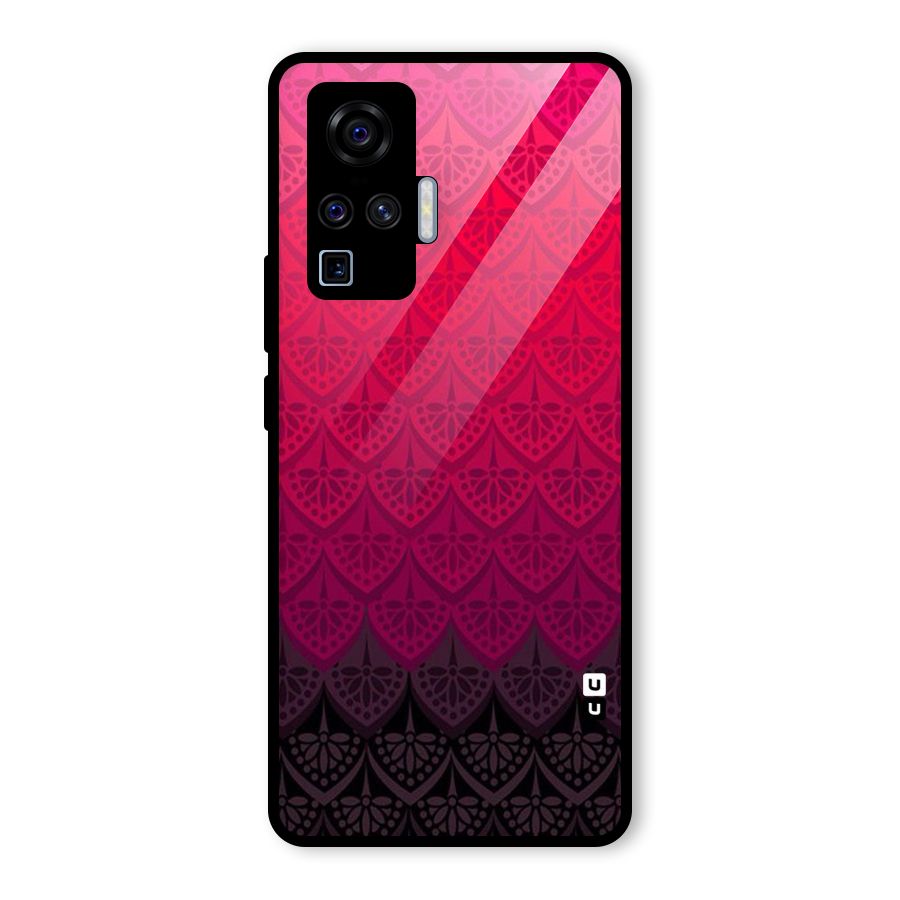 Shades Red Design Glass Back Case for Vivo X50 Pro