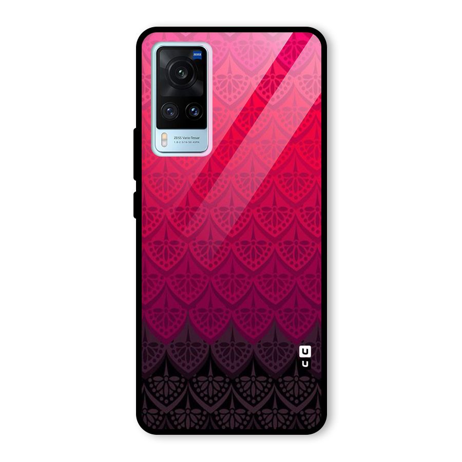 Shades Red Design Glass Back Case for Vivo X60