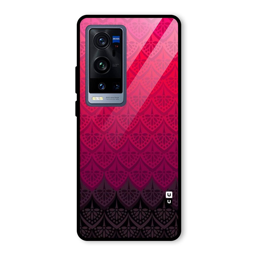 Shades Red Design Glass Back Case for Vivo X60 Pro Plus