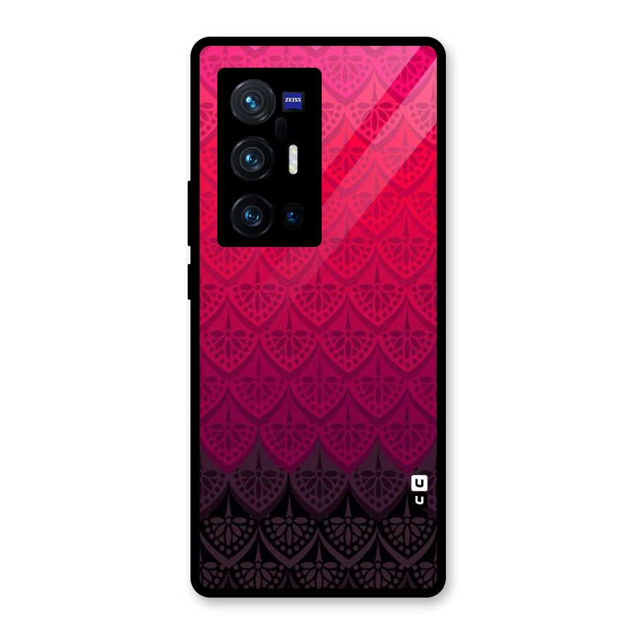 Shades Red Design Glass Back Case for Vivo X70 Pro Plus