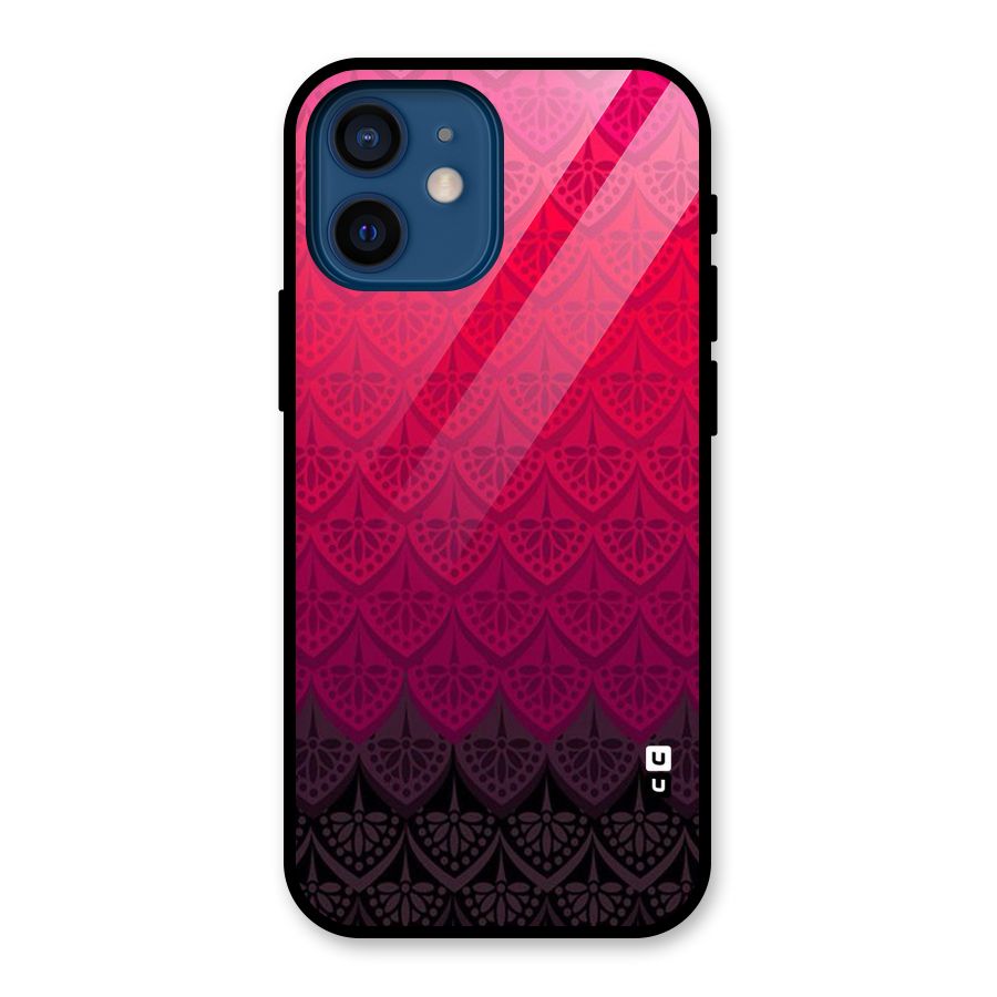Shades Red Design Glass Back Case for iPhone 12 Mini