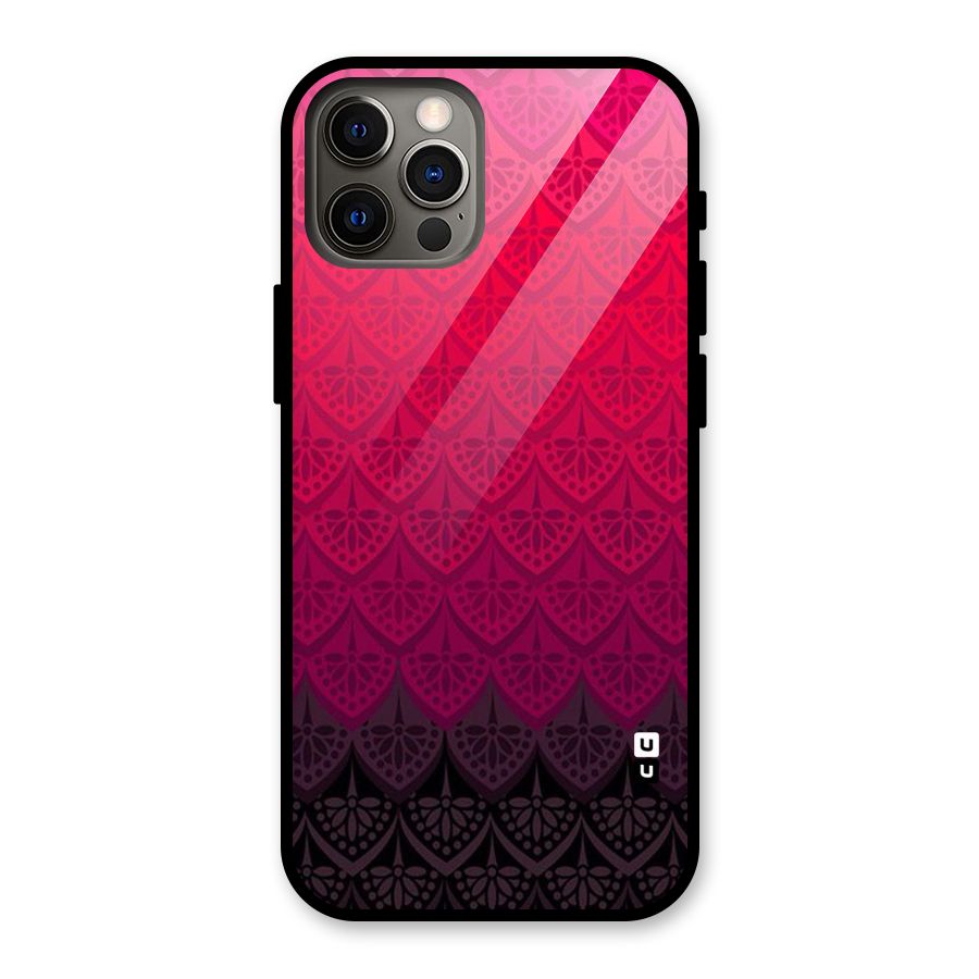 Shades Red Design Glass Back Case for iPhone 12 Pro