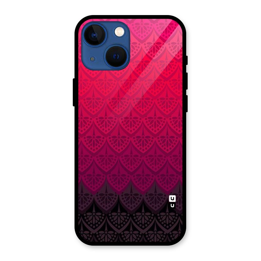Shades Red Design Glass Back Case for iPhone 13 Mini
