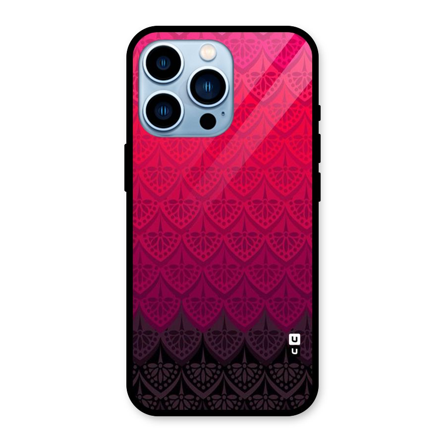 Shades Red Design Glass Back Case for iPhone 13 Pro