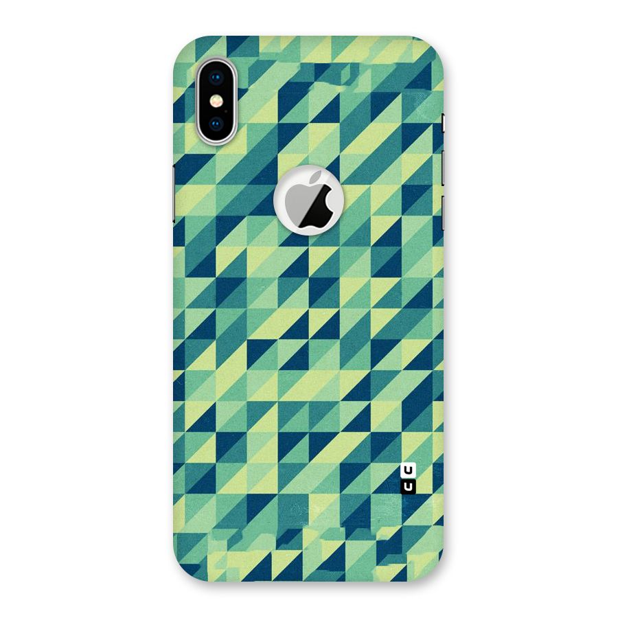 Shady Green Back Case for iPhone X Logo Cut