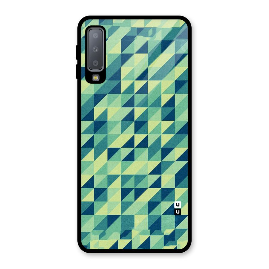 Shady Green Glass Back Case for Galaxy A7 (2018)