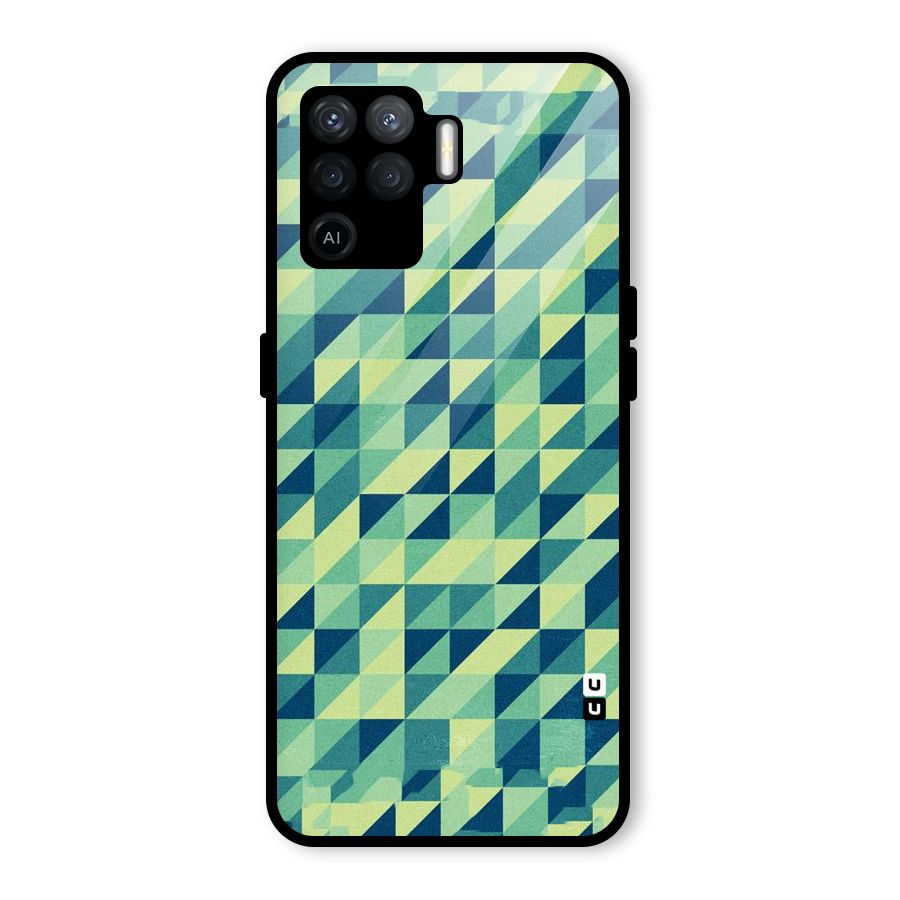Shady Green Glass Back Case for Oppo F19 Pro