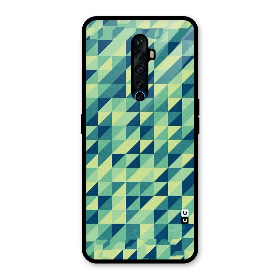 Shady Green Glass Back Case for Oppo Reno2 F