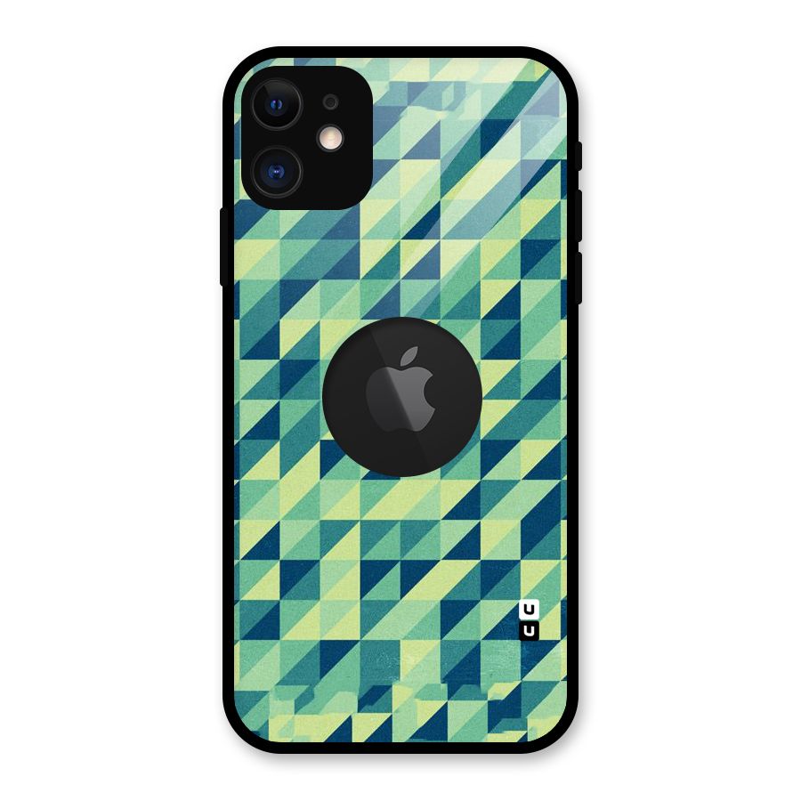 Shady Green Glass Back Case for iPhone 11 Logo Cut