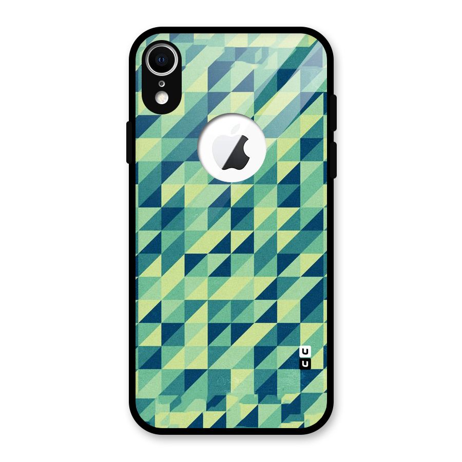 Shady Green Glass Back Case for iPhone XR Logo Cut