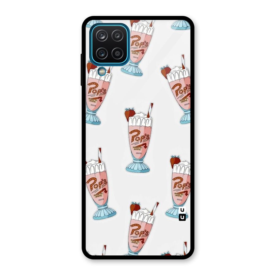 Shake Design Glass Back Case for Galaxy A12