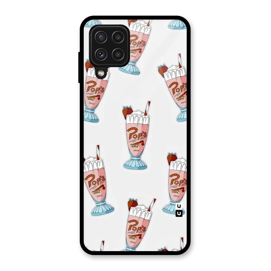 Shake Design Glass Back Case for Galaxy A22 4G