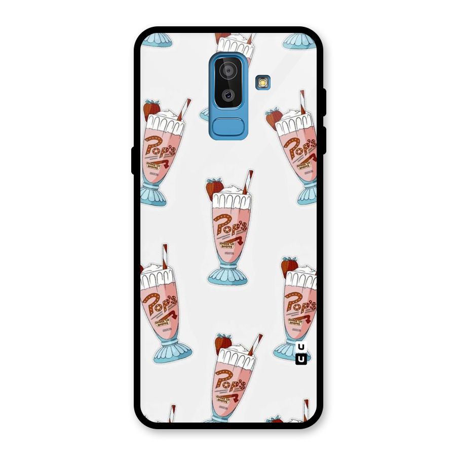 Shake Design Glass Back Case for Galaxy J8