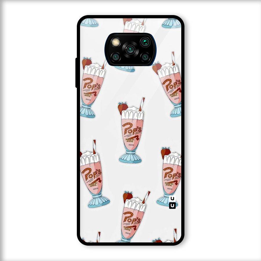 Shake Design Glass Back Case for Poco X3