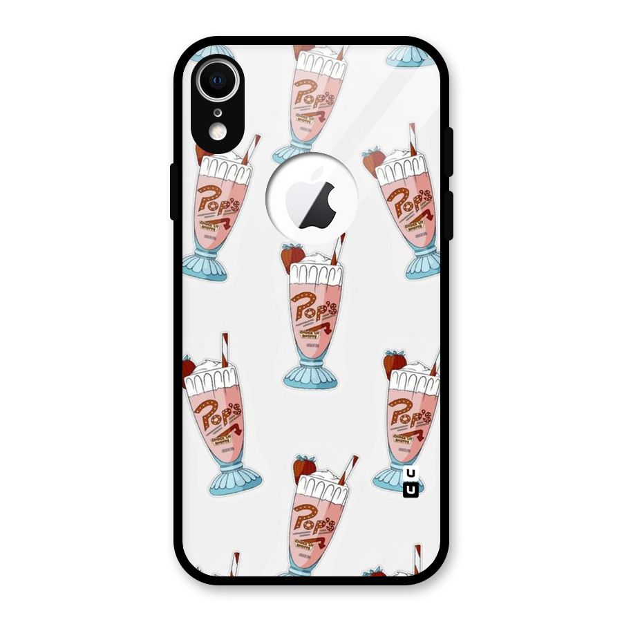 Shake Design Glass Back Case for iPhone XR Logo Cut