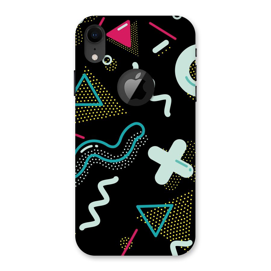 Shapes Pattern Back Case for iPhone XR Logo Cut