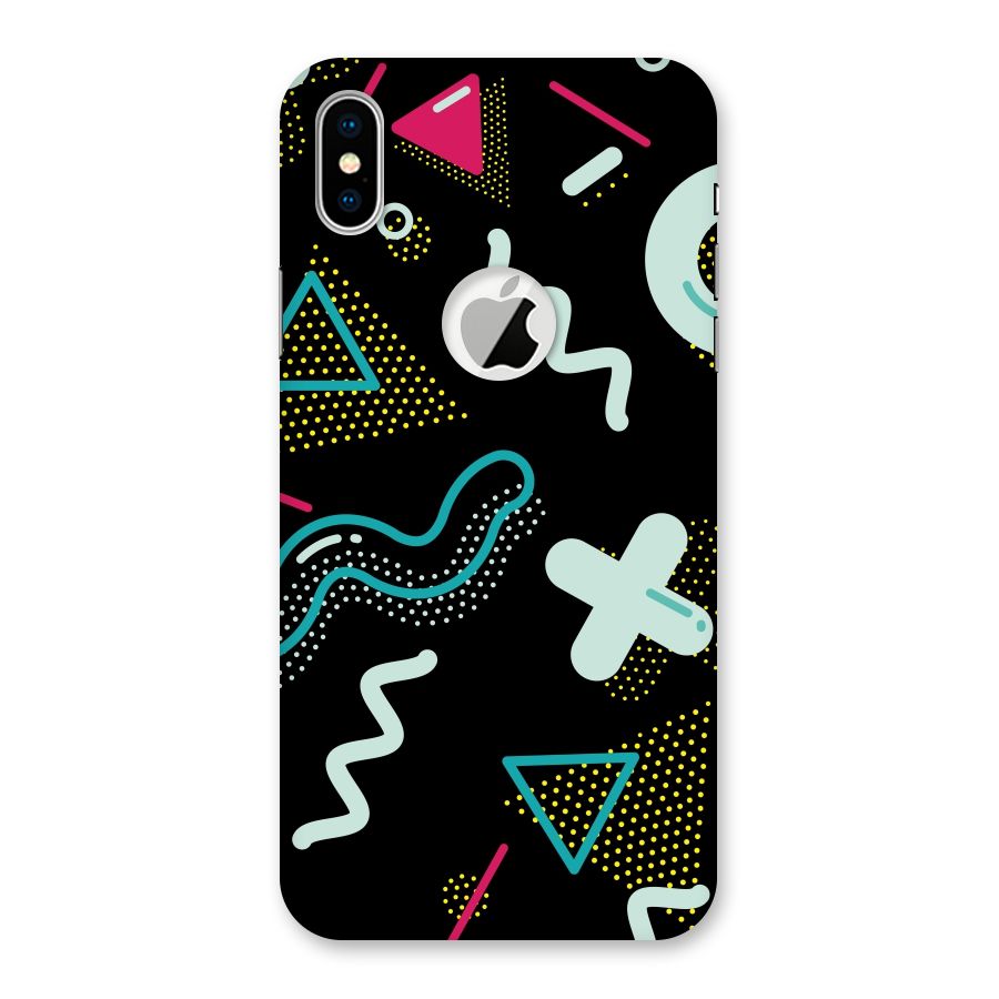 Shapes Pattern Back Case for iPhone X Logo Cut