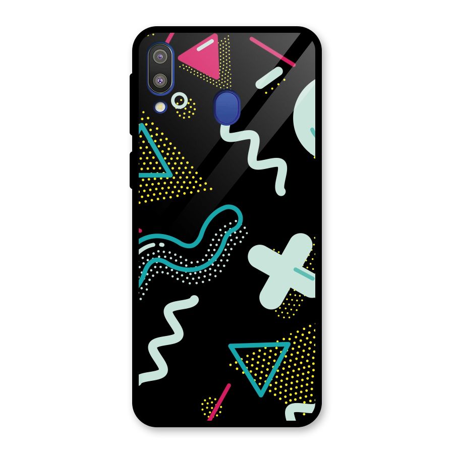 Shapes Pattern Glass Back Case for Galaxy M20