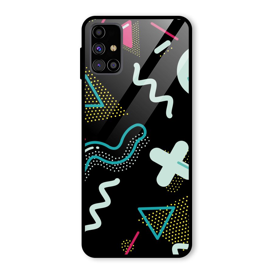 Shapes Pattern Glass Back Case for Galaxy M31s