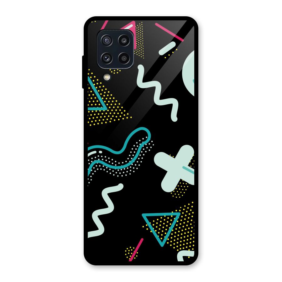 Shapes Pattern Glass Back Case for Galaxy M32