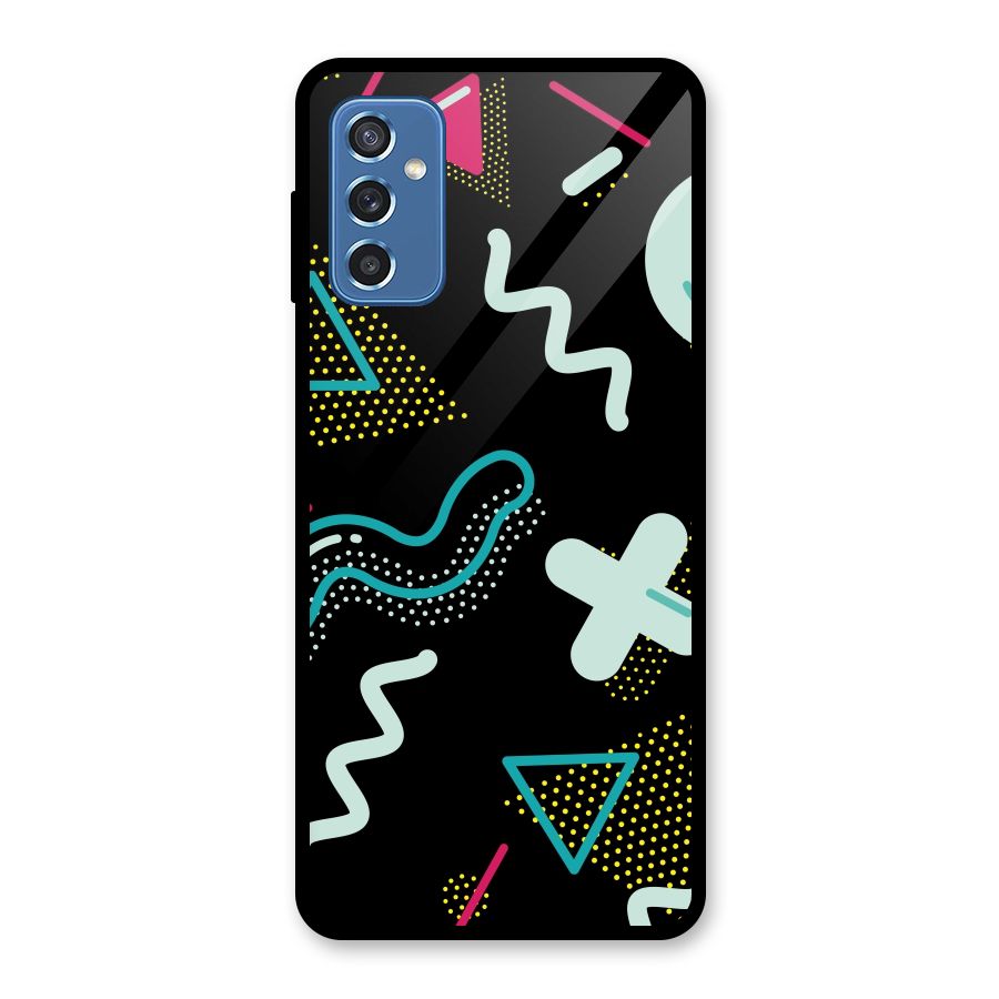 Shapes Pattern Glass Back Case for Galaxy M52 5G