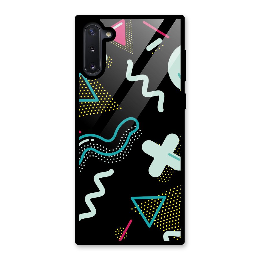 Shapes Pattern Glass Back Case for Galaxy Note 10