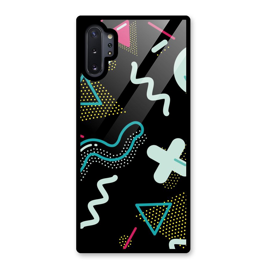 Shapes Pattern Glass Back Case for Galaxy Note 10 Plus