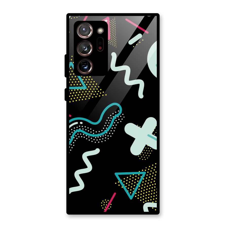 Shapes Pattern Glass Back Case for Galaxy Note 20 Ultra