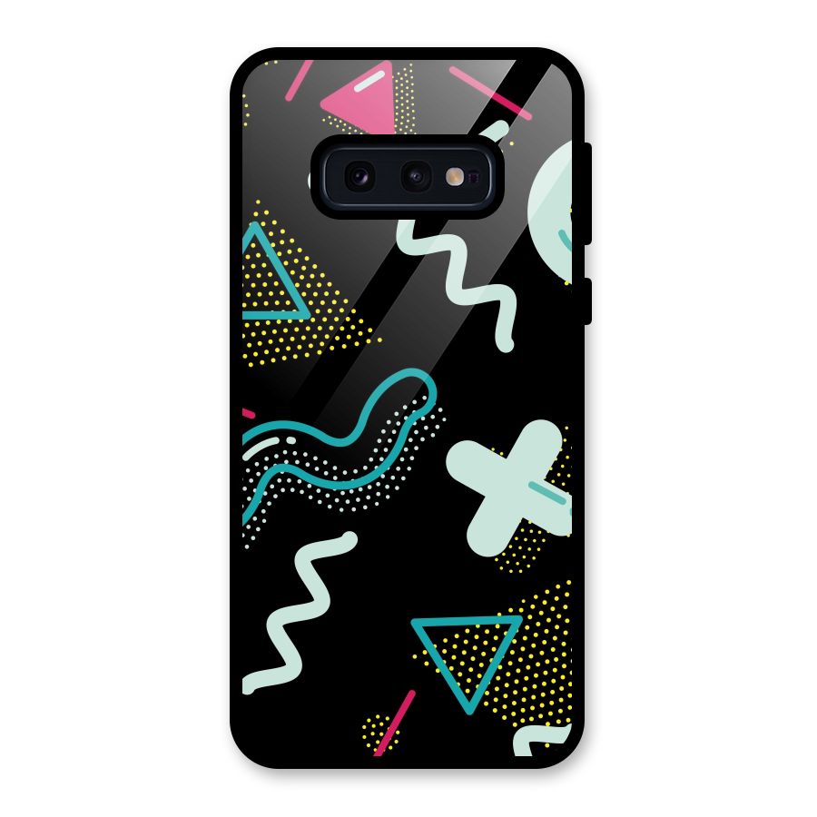 Shapes Pattern Glass Back Case for Galaxy S10e