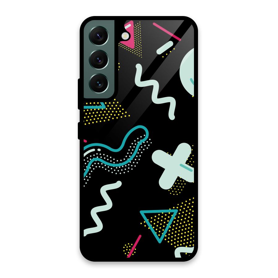 Shapes Pattern Glass Back Case for Galaxy S22 5G