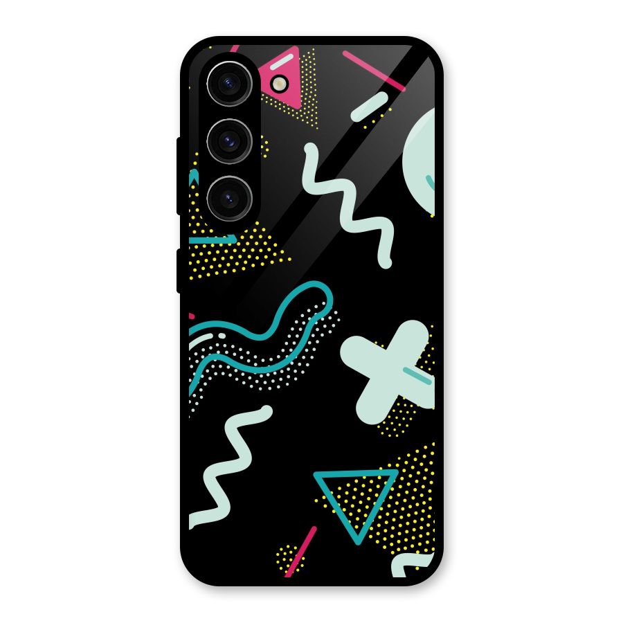 Shapes Pattern Glass Back Case for Galaxy S23
