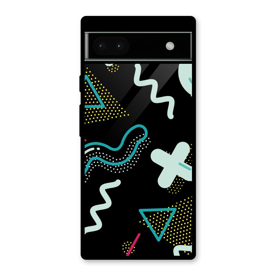 Shapes Pattern Glass Back Case for Google Pixel 6a