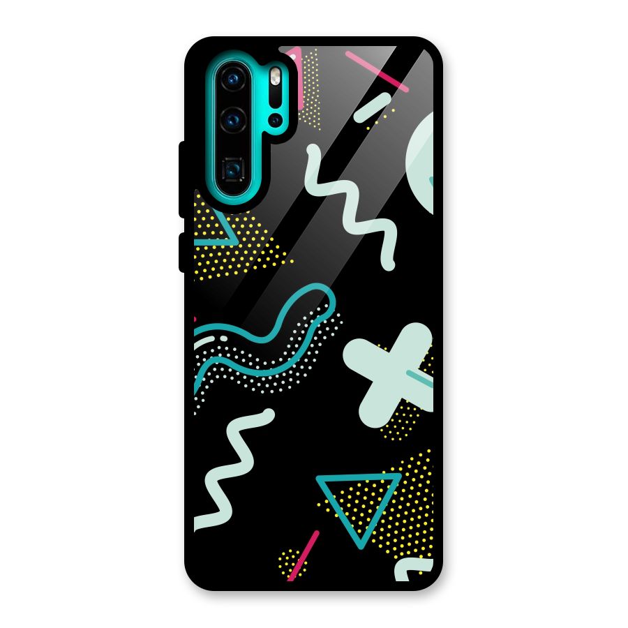 Shapes Pattern Glass Back Case for Huawei P30 Pro
