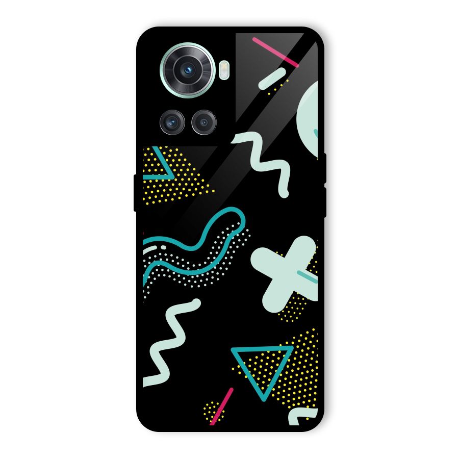 Shapes Pattern Glass Back Case for OnePlus 10R