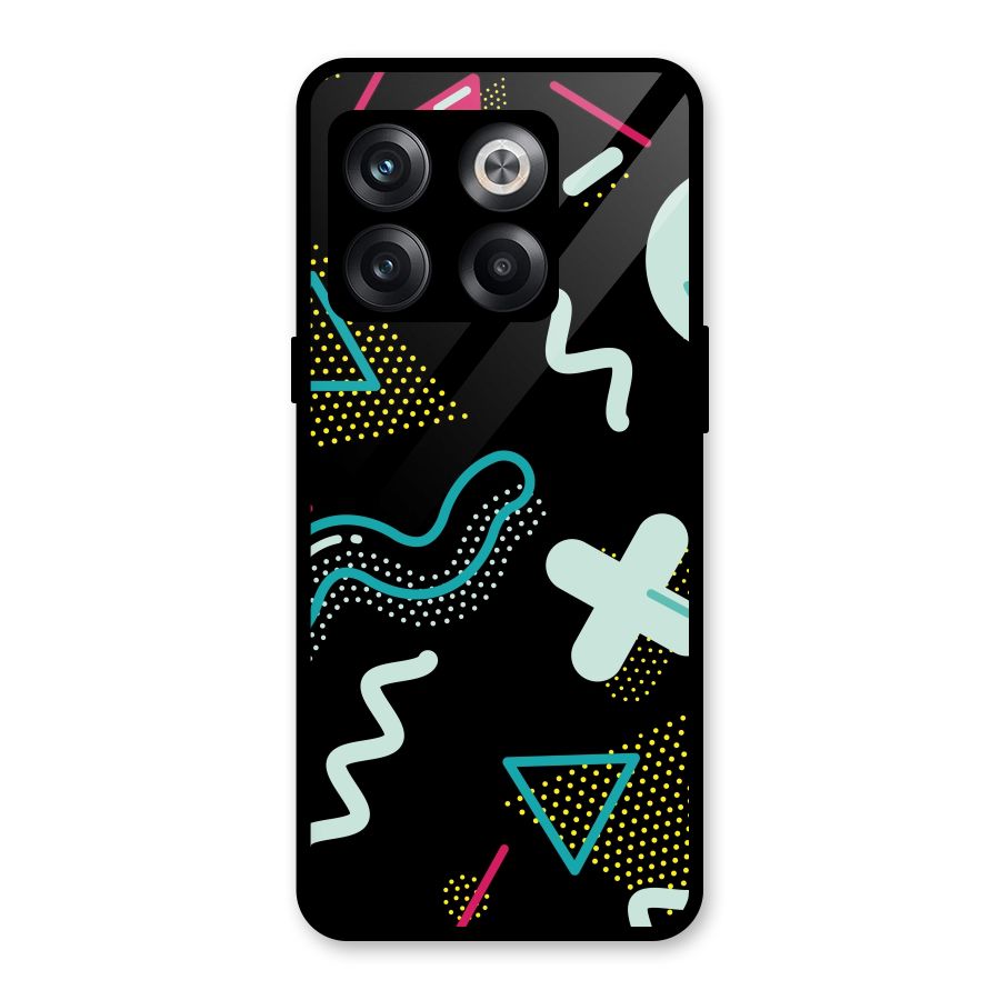 Shapes Pattern Glass Back Case for OnePlus 10T