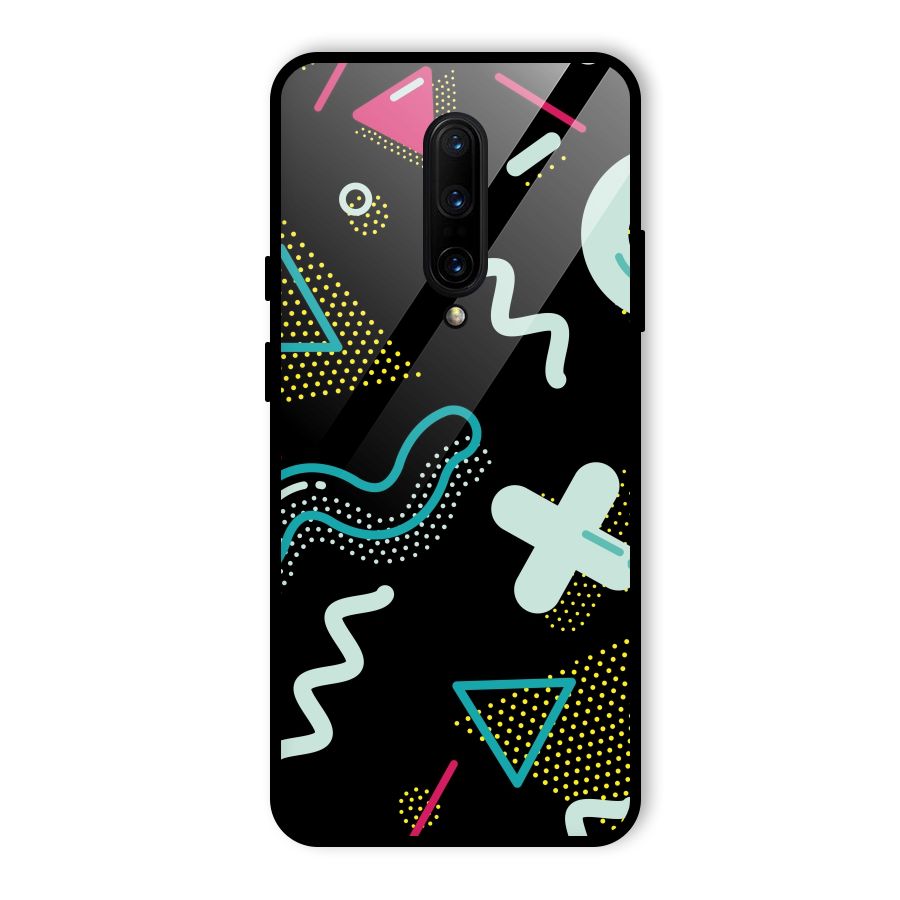Shapes Pattern Glass Back Case for OnePlus 7 Pro