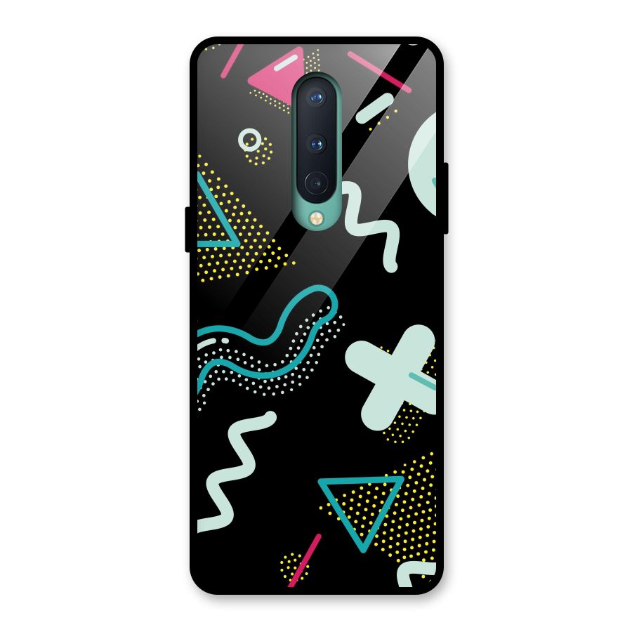Shapes Pattern Glass Back Case for OnePlus 8