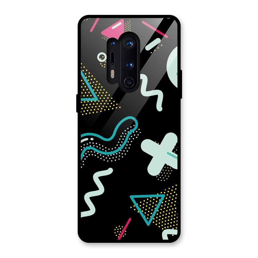 Shapes Pattern Glass Back Case for OnePlus 8 Pro